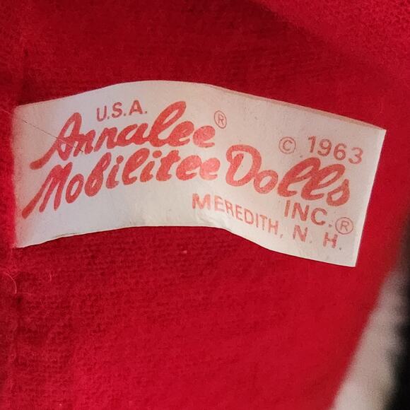 Vintage Annalee Santa Claus Mobilitee Doll with Toy Bag Tagged Dated 1963 - Picture 3 of 3